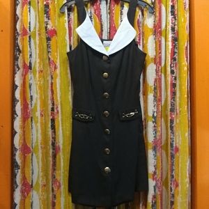 Black and White Collar Romper